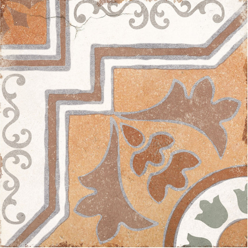 Andalusia Zahara Matt 200x200mm Decorative Encaustic Look Porcelain Tile