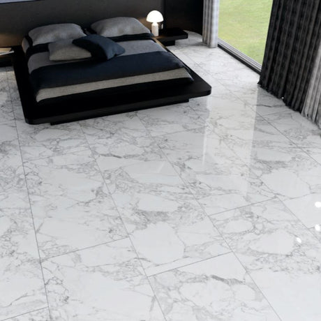 Superb Marble Arabescato 600x1200mm Marble Look Tile