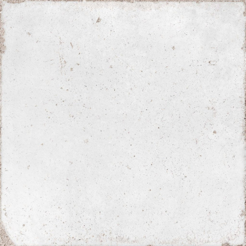 Atlantique Blanc Matt 200x200mm Handmade Look White Large Square Tile