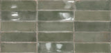 Atlantique Olive Gloss 69x240mm Handmade Look Green Subway Tile