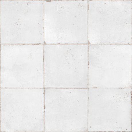 Atlantique Blanc Matt 200x200mm Handmade Look White Large Square Tile