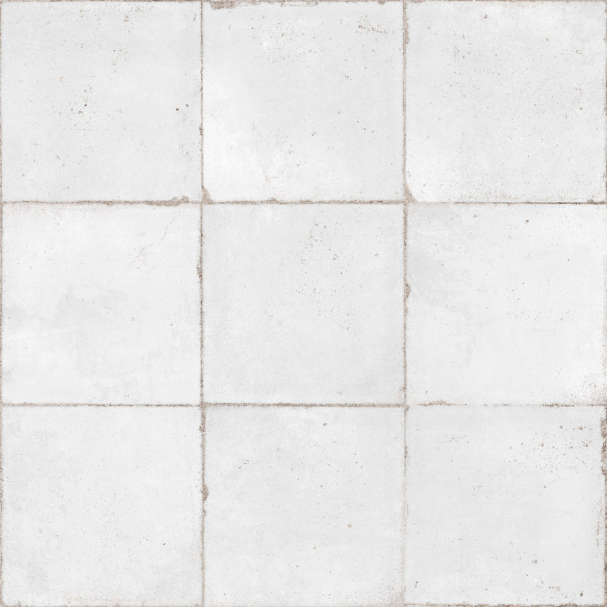 Atlantique Blanc Matt 200x200mm Handmade Look White Large Square Tile