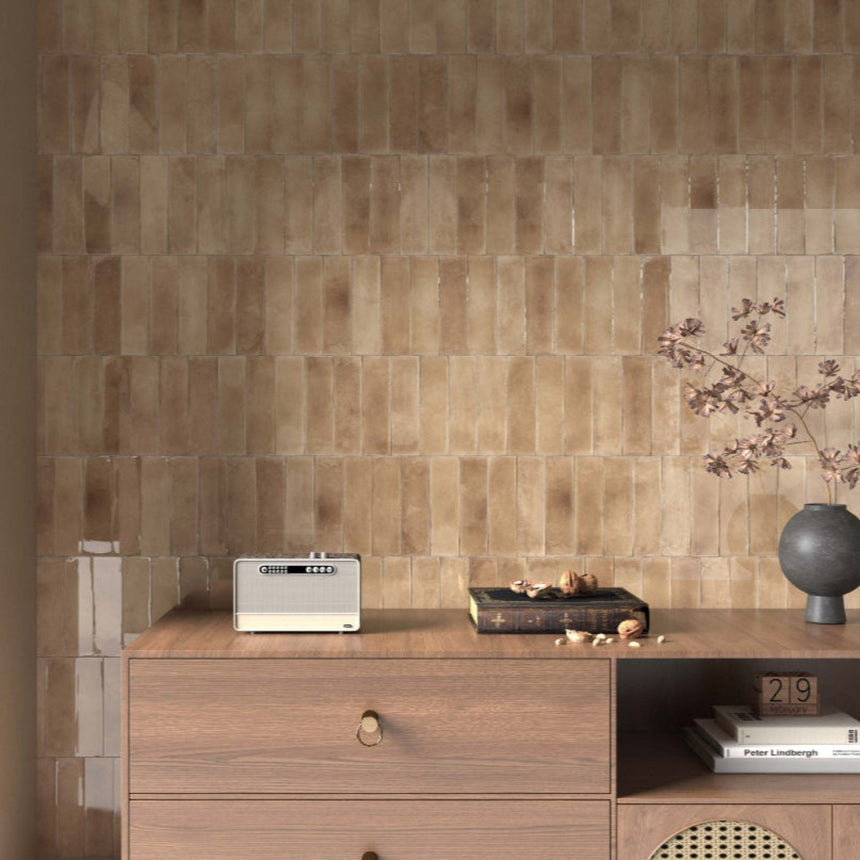 Atlantique Cotto Gloss 69x240mm Handmade Look Terracotta Subway Tile