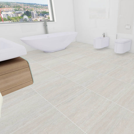 Avoca 300x300 Matt Bianco Vein Cut Travertine Look Tile