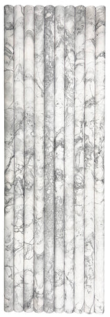 Bamboo Fluted Super White Natural Mosaic Tile Honed Sample