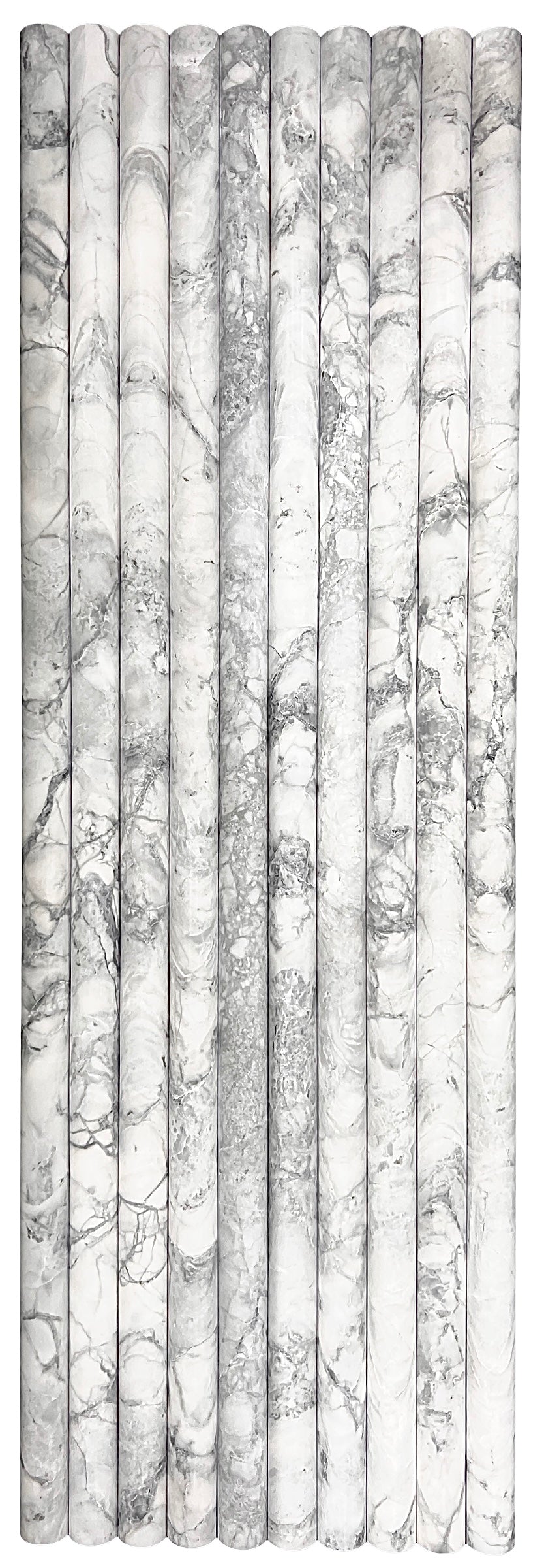 Bamboo Fluted Super White Natural Mosaic Tile Honed Sample