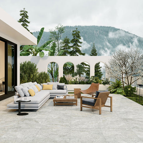 EarthCast Bianco Travertine Look 600x600 External Paver
