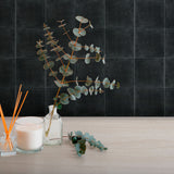 Marlow Oasis Black Matte 115x115mm Encaustic Look Tile