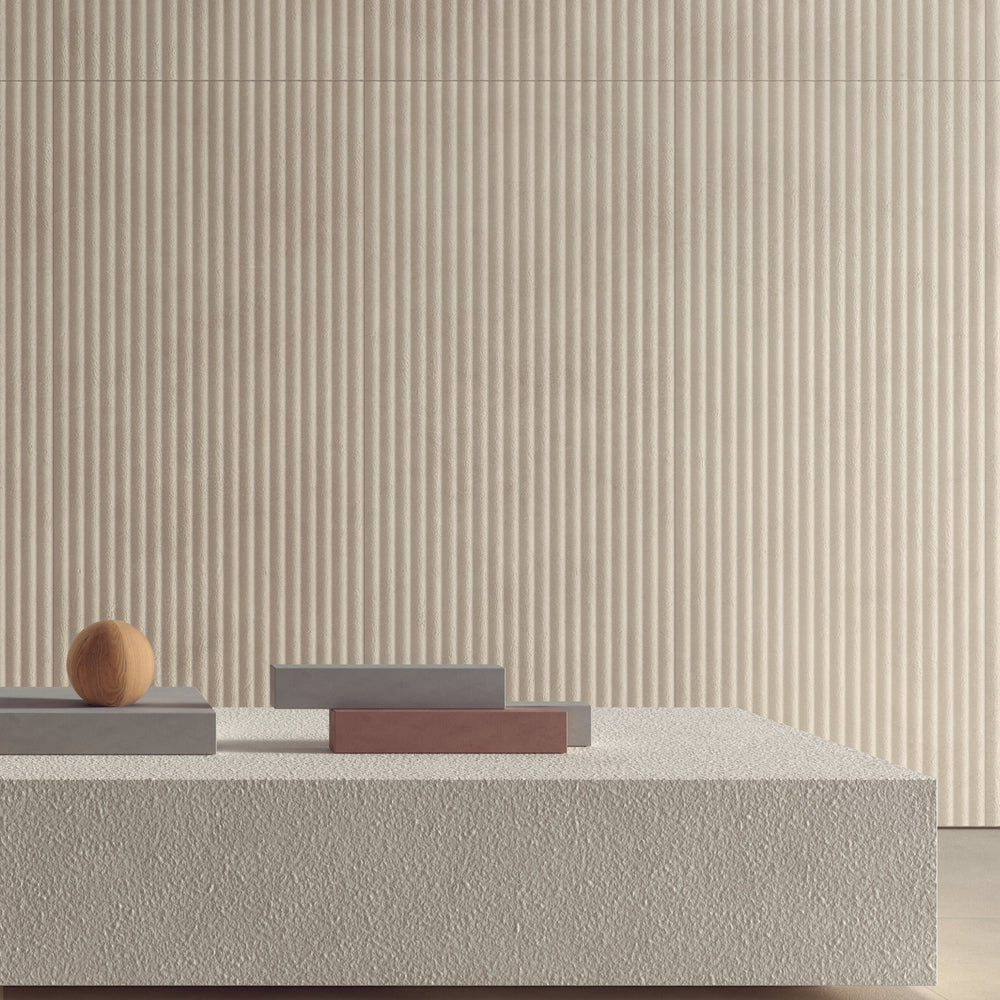 Boost Expression Shell 3D Feature Tile 50x120mm Matt Concrete Look Tile