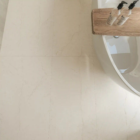 Botticino Alabaster Matt 300x600 Light Beige Marble Look Tile