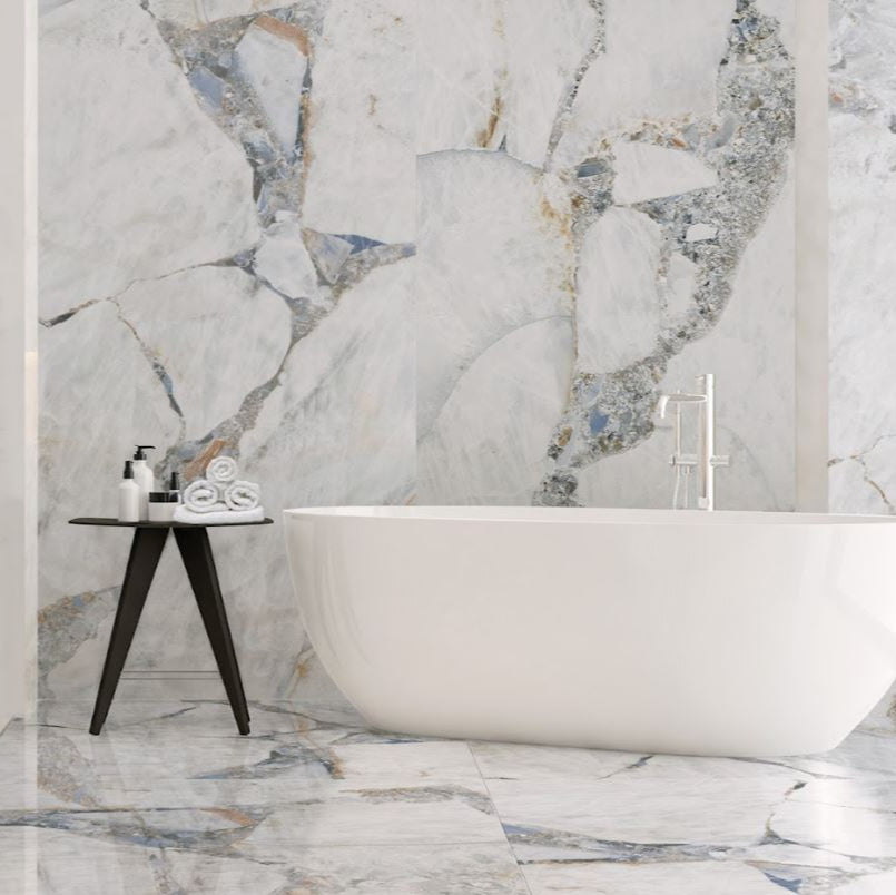 Wonderland Bright Precious 600x1200mm Marble Look Tile