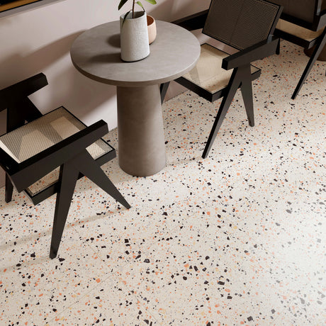 Venice Beige 600x600mm Matt Terrazzo Look Tile
