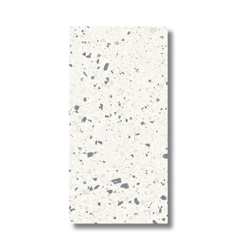 Venice White 300x600mm Matt Terrazzo Look Tile