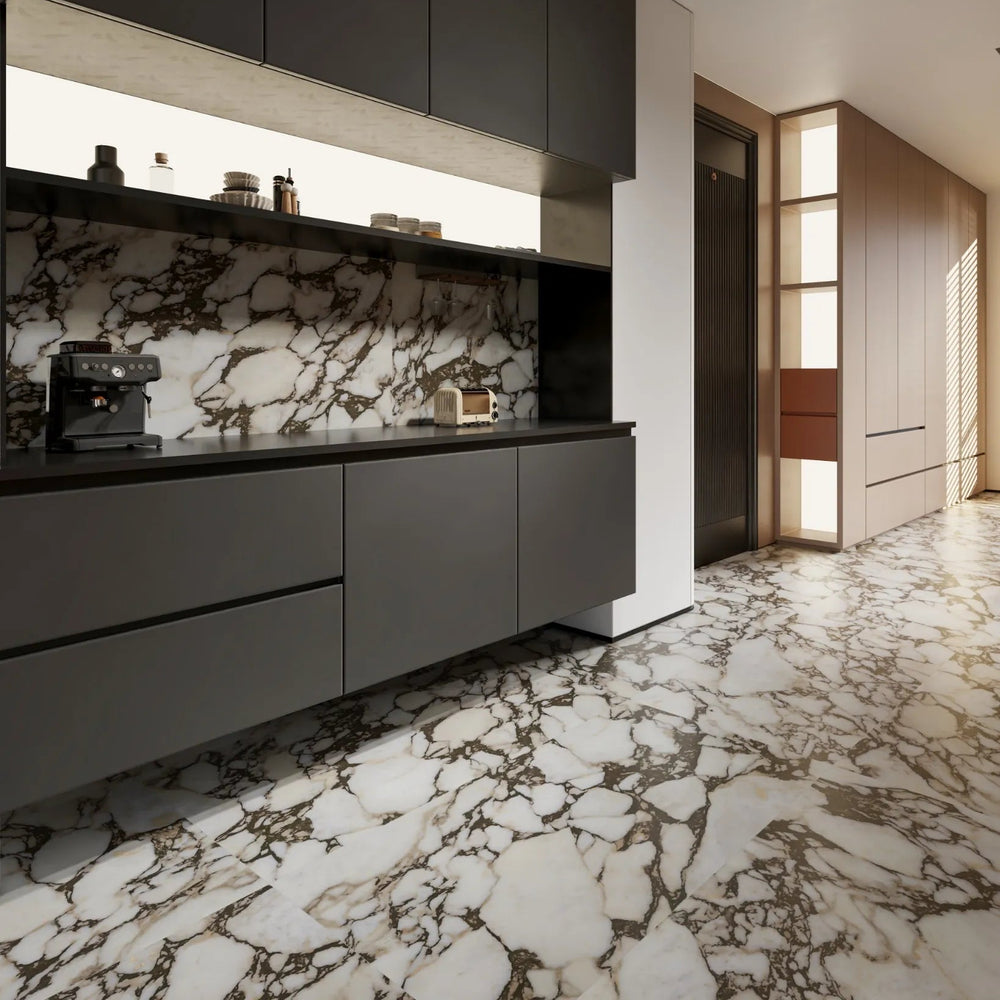 Calacatta Viola Marble Look 3D Textured 600x1200mm Porcelain Wall & Floor Tile