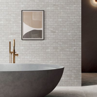 Capri 299x300.5 Mosaic Tumbled Edge Earl Grey