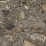 Ciottoli Sassi Antracite Matt Rectified 604x604mm Italian Stone Look Porcelain Tile