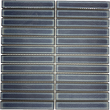 Concave Blue Stack Mosaic Tile Gloss 300x296