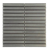 Concave Grey Stack Mosaic Tile Gloss 299x296