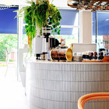 Concave Cool White Stack Mosaic Tile Gloss 299x296