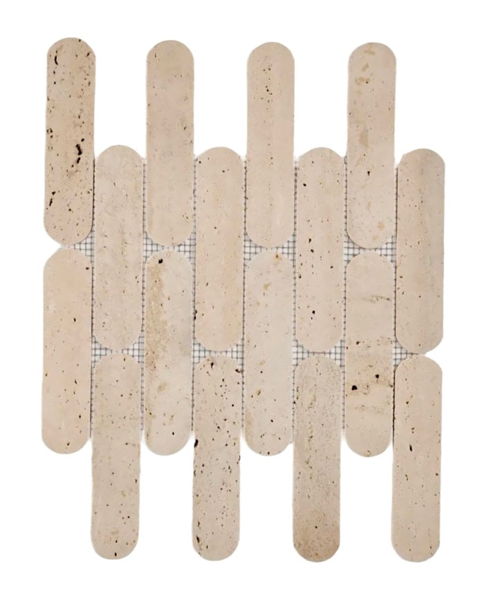 Connect Rome Natural Travertine Mosaic Tile Honed 294x302