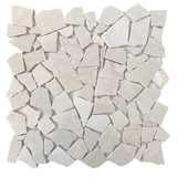 Crazy Botticino Tumbled 300x300mm Natural Marble Mosaic