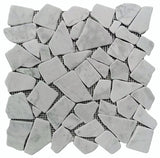 Crazy Carrara Tumbled 305x305mm Natural Marble Mosaic