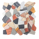 Crazy Mix Tumbled Natural Marble Mosaic Sample