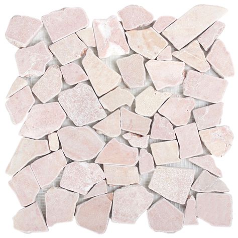 Crazy Rosso Tumbled 305x305mm Natural Marble Mosaic