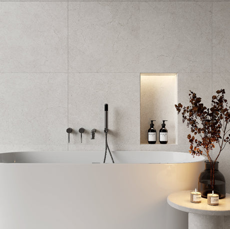 Crema Marfil 600x600 Matt Bianco Marble Look Tile
