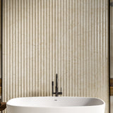 Crema Marfil 600x1200 Silktec Ivory 3D Feature Marble Look Tile