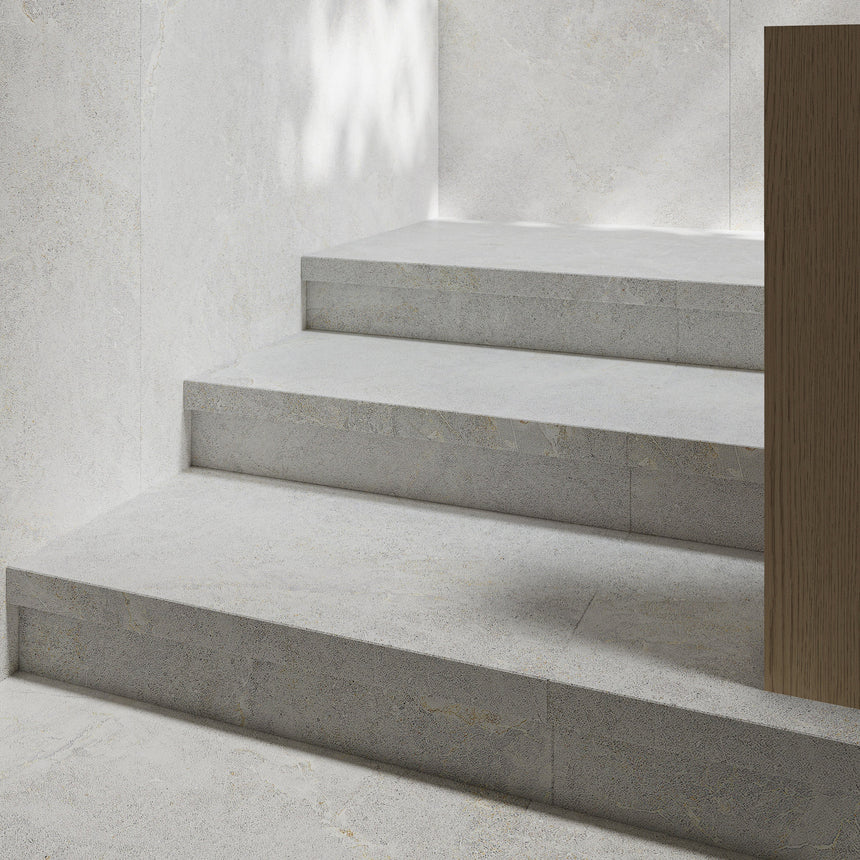 Anthology Crystal 400x600mm Drop Edge External Bullnose Natural Stone Look Tile