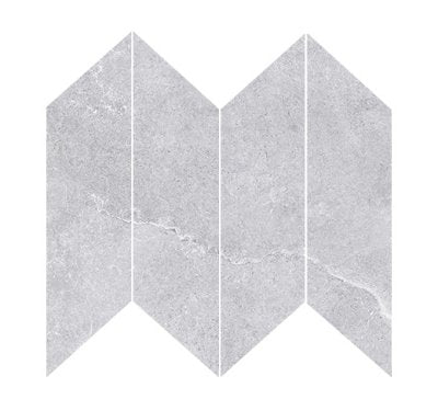 Enzo Cinder SurfaceTec® Chevron 260.6x73mm Anti-Slip Stone Look Porcelain Tile