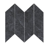 Enzo Coal SurfaceTec® Chevron 266x73mm Anti-Slip Stone Look Porcelain Tile