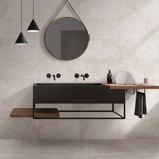 Enzo Sand Lappato 600x600mm Stone Look Porcelain Tile