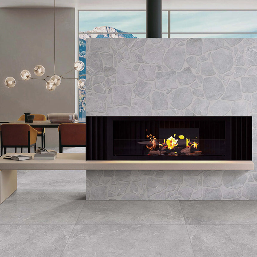 Enzo Cinder SurfaceTec® Set Crazy Paver Anti-Slip Stone Look Porcelain Tile