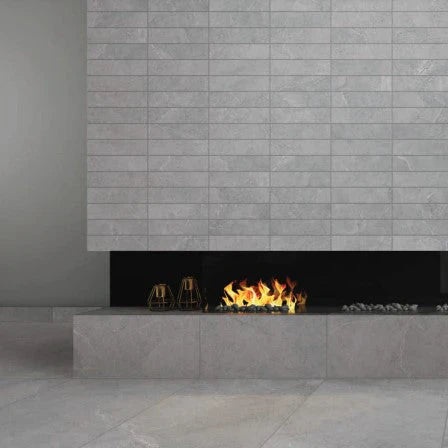 Enzo Cinder SurfaceTec® Subway 75x30mm Anti-Slip Stone Look Porcelain Tile