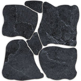 Enzo Coal SurfaceTec® Set Crazy Pave Anti-Slip Stone Look Porcelain Tile