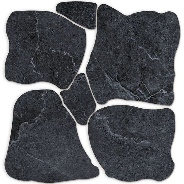 Enzo Coal SurfaceTec® Set Crazy Pave Anti-Slip Stone Look Porcelain Tile