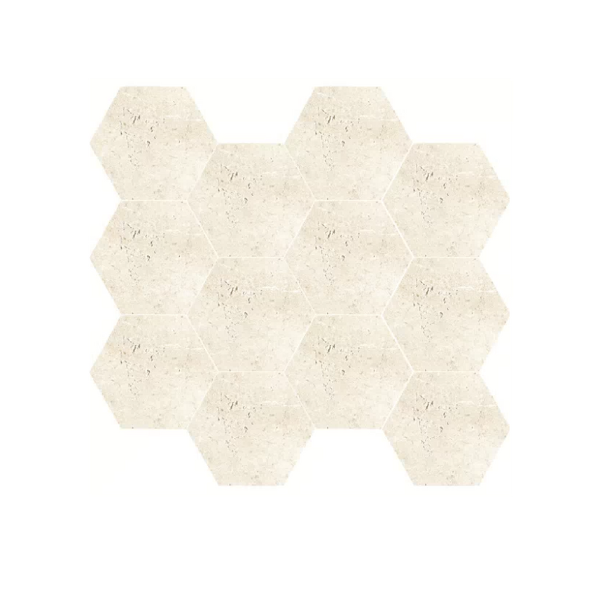 Enzo Sand SurfaceTec® Hexagon Mosaic 265x305mm Anti-Slip Stone Look Porcelain Tile