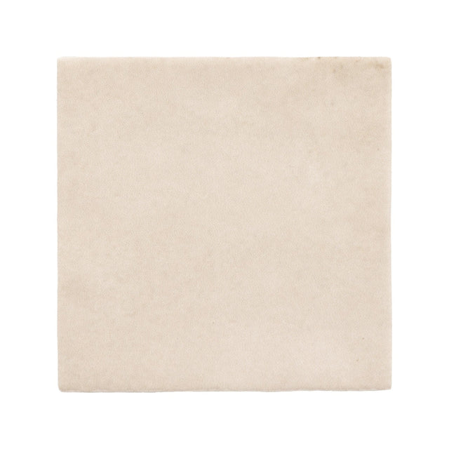 Majorca Off White Matt porcelain 100x100mm square tile, full tile on white background