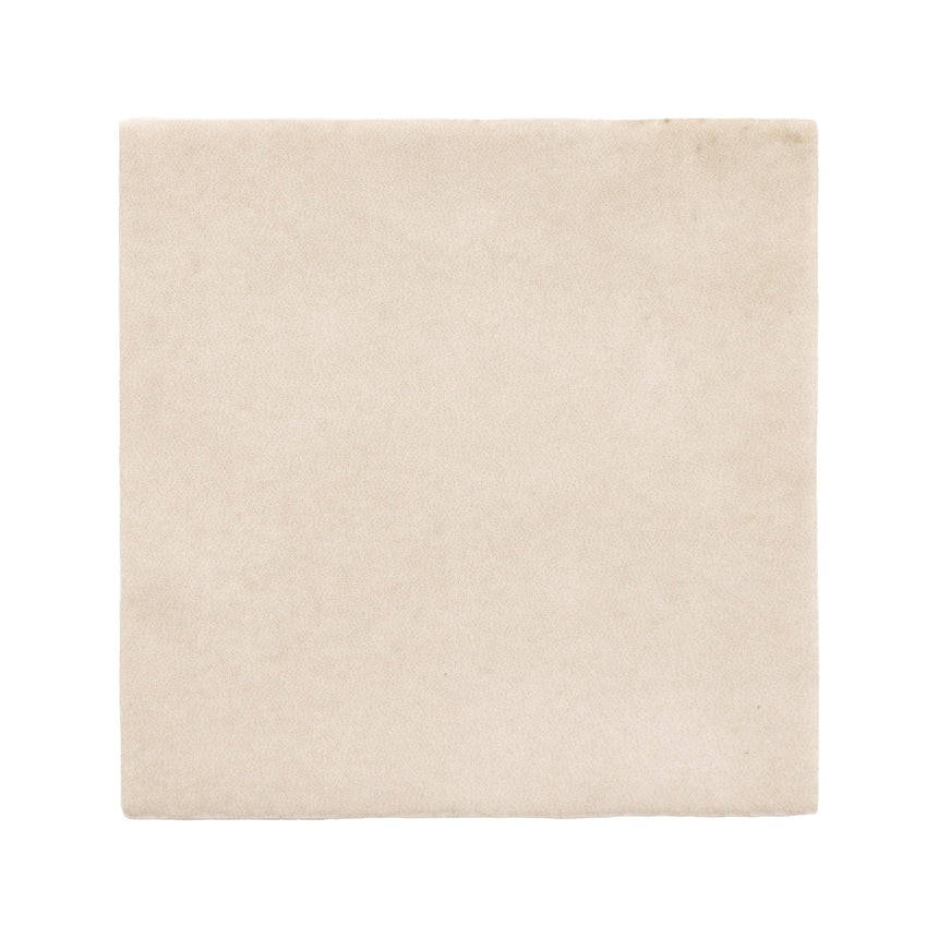 Majorca Off White Matt porcelain 100x100mm square tile, full tile on white background