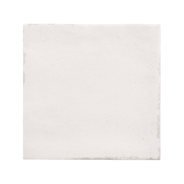 Majorca White Matt porcelain 100x100mm square tile, full tile on white background