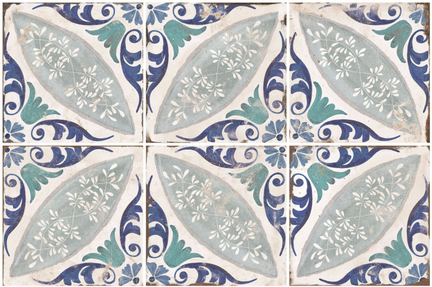 Magnolia Paulina Matt 200x200mm Decorative Encaustic Look Porcelain Tile