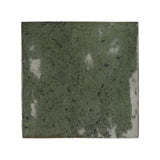 Majorca Green Gloss porcelain 100x100mm square tile, full tile on white background