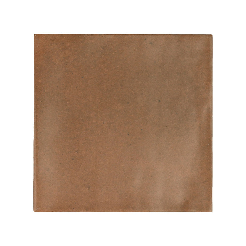 Majorca Mattone Matt porcelain 100x100mm square tile, full tile on white background