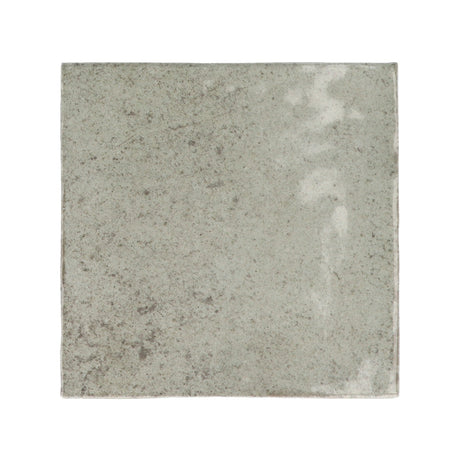 Majorca Mint Gloss porcelain 100x100mm square tile, full tile on white background