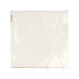 Majorca White Gloss porcelain 100x100mm square tile, full tile on white background