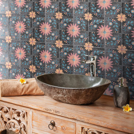 Marlow Adelina Matte 115x115mm Encaustic Look Tile