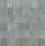 Mélange Glicine Gloss 100x100mm Handmade Look Blue Grey Ceramic Tile