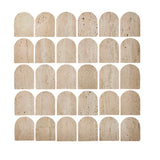 Mini Arch Rome Natural Travertine Mosaic Tile Honed 306x298
